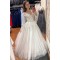 A-Line Long Sleeves Lace and Tulle Wedding Dresses Bridal Gowns 903269