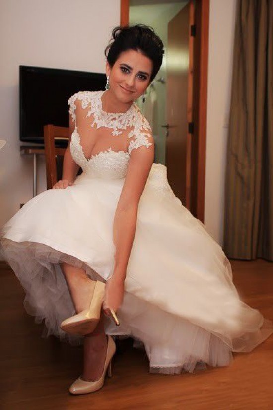 A-Line Lace Wedding Dresses Bridal Gowns 903271