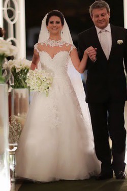 A-Line Lace Wedding Dresses Bridal Gowns 903271