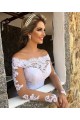 A-Line Long Sleeves Lace Wedding Dresses Bridal Gowns 903276