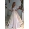 A-Line Lace and Satin Wedding Dresses Bridal Gowns 903285