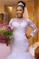 Mermaid Long Sleeves Lace Wedding Dresses Bridal Gowns 903296