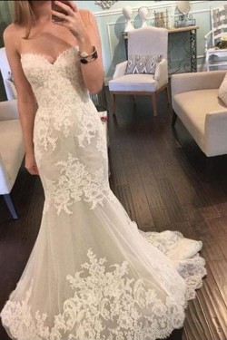 Mermaid Sweetheart Lace Wedding Dresses Bridal Gowns 903310
