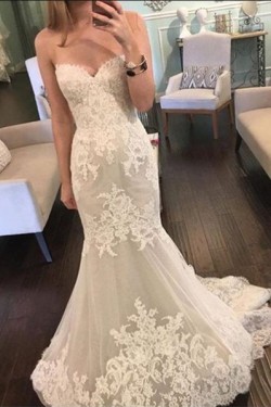 Mermaid Sweetheart Lace Wedding Dresses Bridal Gowns 903310