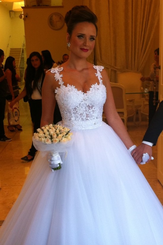 A-Line Lace and Tulle Wedding Dresses Bridal Gowns 903311 A-Line Lace and Tulle Wedding Dresses Bridal Gowns 903311