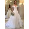 A-Line Off the Shoulder Long Wedding Dresses Bridal Gowns 903314