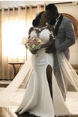 Mermaid Lace Long Wedding Dresses Bridal Gowns 903320