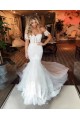 Mermaid Lace Long Wedding Dresses Bridal Gowns 903327