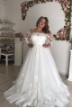 A-Line Lace Long Sleeves Wedding Dresses Bridal Gowns 903328