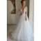 A-Line Lace and Tulle Long Sleeves Wedding Dresses Bridal Gowns 903329