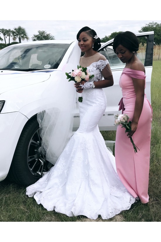 Elegant Mermaid Lace Wedding Dresses Bridal Gowns 903334