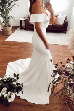 Mermaid Off the Shoulder Long Wedding Dresses Bridal Gowns 903335