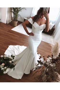 Mermaid Off the Shoulder Long Wedding Dresses Bridal Gowns 903335