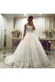 A-Line Lace Wedding Dresses Bridal Gowns with Long Sleeves 903342