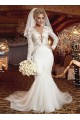 Elegant Mermaid Lace Long Sleeves Wedding Dresses Bridal Gowns 903343