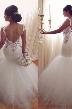 Mermaid Lace and Tulle Wedding Dresses Bridal Gowns 903349