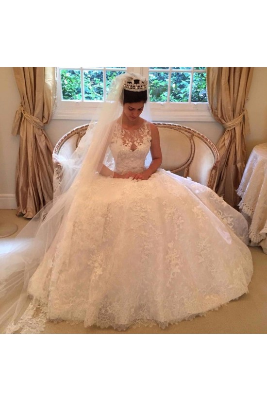 A-Line Lace Wedding Dresses Bridal Gowns 903356
