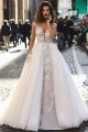 A-Line Lace and Tulle Long Wedding Dresses Bridal Gowns 903361