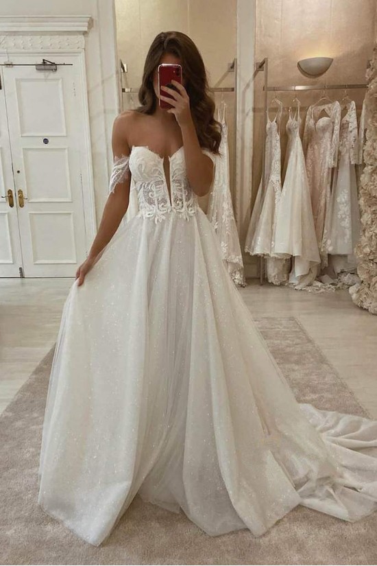 A-Line Lace and Tulle Wedding Dresses Bridal Gowns 903362 A-Line Lace and Tulle Wedding Dresses Bridal Gowns 903362