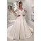 A-Line Lace Long Sleeves V Neck Wedding Dresses Bridal Gowns 903363