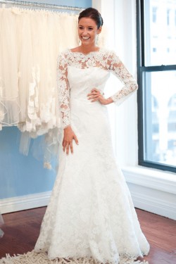 Long Sleeves Lace Wedding Dresses Bridal Gowns 903365