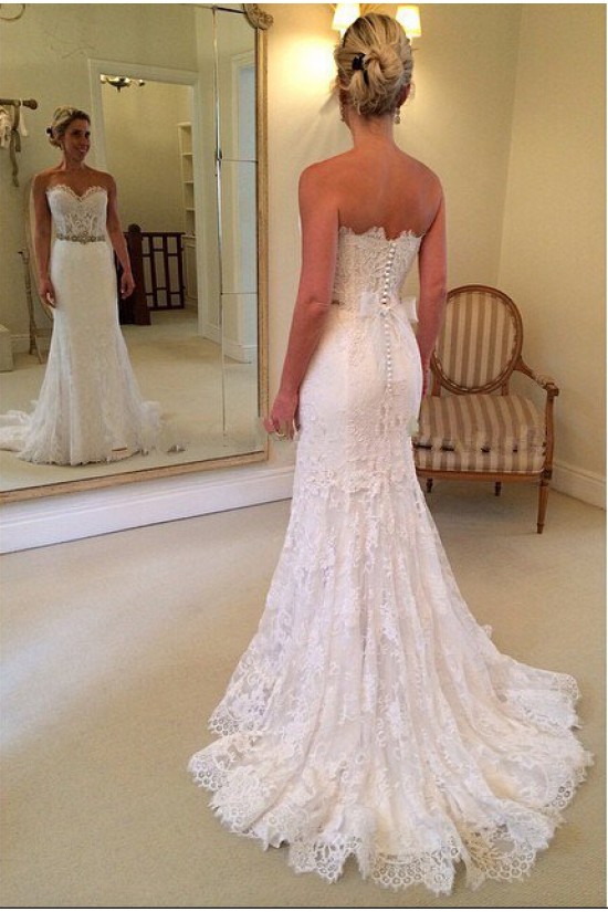 Mermaid Lace Long Wedding Dresses Bridal Gowns 903372