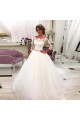 Elegant Lace and Tulle Wedding Dresses Bridal Gowns with Sleeves 903381