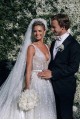 A-Line Sparkle V Neck Long Wedding Dresses Bridal Gowns 903395 A-Line Sparkle V Neck Long Wedding Dresses Bridal Gowns 903395