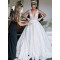 A-Line Sparkle V Neck Long Wedding Dresses Bridal Gowns 903395
