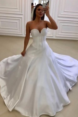 A-Line Sweetheart Long Wedding Dresses Bridal Gowns 903404