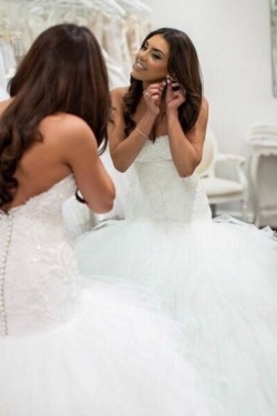 Mermaid Sweetheart Lace and Tulle Wedding Dresses Bridal Gowns 903406