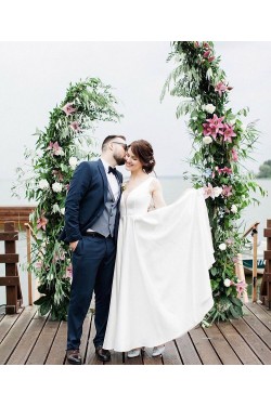 A-Line Long Wedding Dresses Bridal Gowns 903409