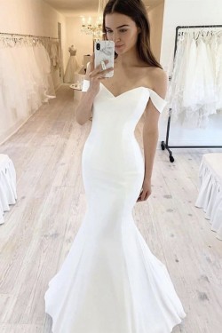 Mermaid Off the Shoulder Long Wedding Dresses Bridal Gowns 903423