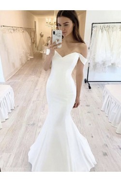 Mermaid Off the Shoulder Long Wedding Dresses Bridal Gowns 903423