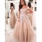 A-Line Off the Shoulder Lace Wedding Dresses Bridal Gowns 903424