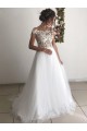 A-Line Lace and Tulle Long Wedding Dresses Bridal Gowns 903431