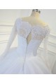 A-Line Lace Long Sleeves Wedding Dresses Bridal Gowns 903433