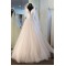 A-Line Satin and Tulle Wedding Dresses Bridal Gowns 903434