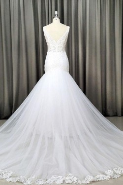 Mermaid Lace and Tulle Wedding Dresses Bridal Gowns 903436