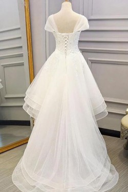 High Low Beaded Lace Wedding Dresses Bridal Gowns 903440