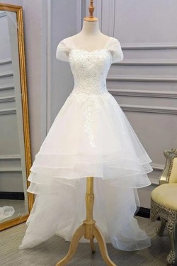 High Low Beaded Lace Wedding Dresses Bridal Gowns 903440