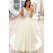 A-Line Lace and Satin Wedding Dresses Bridal Gowns 903441