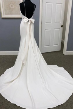 Mermaid Spaghetti Straps Long Wedding Dresses Bridal Gowns 903442