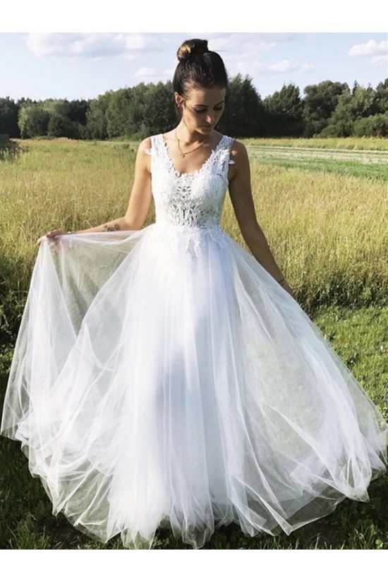 A-Line Lace and Tulle Wedding Dresses Bridal Gowns 903443 A-Line Lace and Tulle Wedding Dresses Bridal Gowns 903443