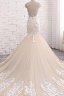 Mermaid Lace Long Wedding Dresses Bridal Gowns 903445