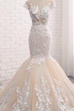 Mermaid Lace Long Wedding Dresses Bridal Gowns 903445