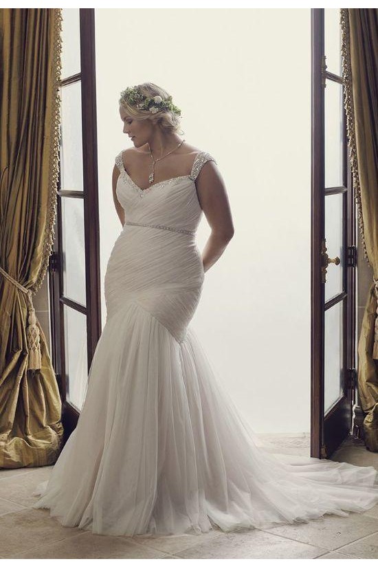 Mermaid Beaded Tulle Long Wedding Dresses Bridal Gowns 903446 Mermaid Beaded Tulle Long Wedding Dresses Bridal Gowns 903446