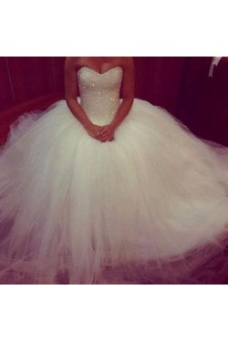 Ball Gowns Sweetheart Tulle Wedding Dresses Bridal Gowns 903451