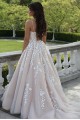 A-Line Lace and Tulle Long Wedding Dresses Bridal Gowns 903465