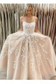 A-Line Lace and Tulle Long Wedding Dresses Bridal Gowns 903465